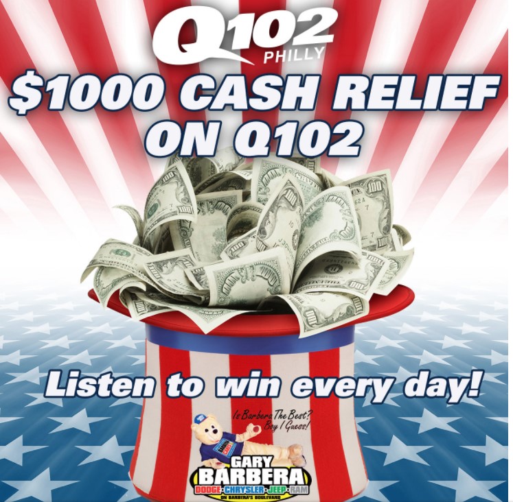 Gary Barbera Cares Partners With Q102 to Give $1,000 During the Cash Relief Contest